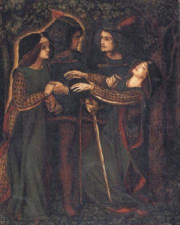 Dante Gabriel Rossetti How They Met Themselves oil painting image